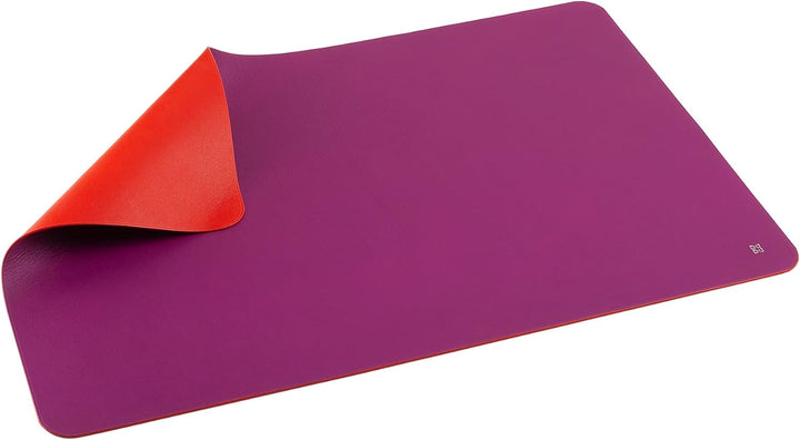 DUDU Büro-Schreibtischunterlage aus zweifarbigem Leder cm 61x40, beidseitig benutzbar, rollbar, weic