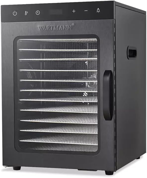 WM-2512 Dörrautomat aus Edelstahl - Kompakter Dörrautomat mit 12 Dörrgittern aus BPA-freiem Edelstah