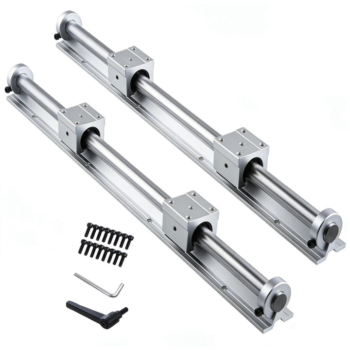 Linearführung SBR20 1500mm 2 x Linearschienen und 4 x Lagerblöcke mit SBR20 Schienenstopper, Linears