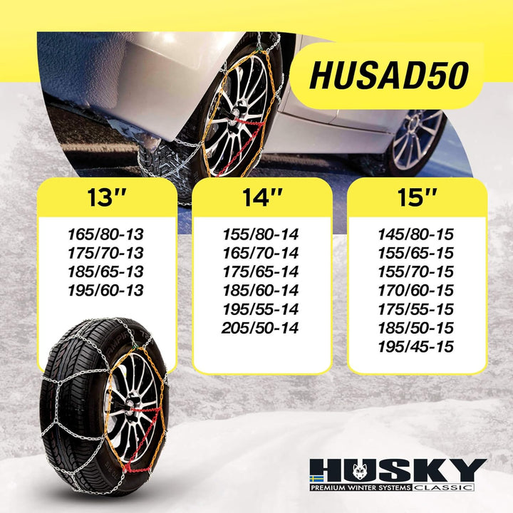 Sumex HUSAD50 KN50 Husky Advance Schneeketten 9 mm, HUSAD50