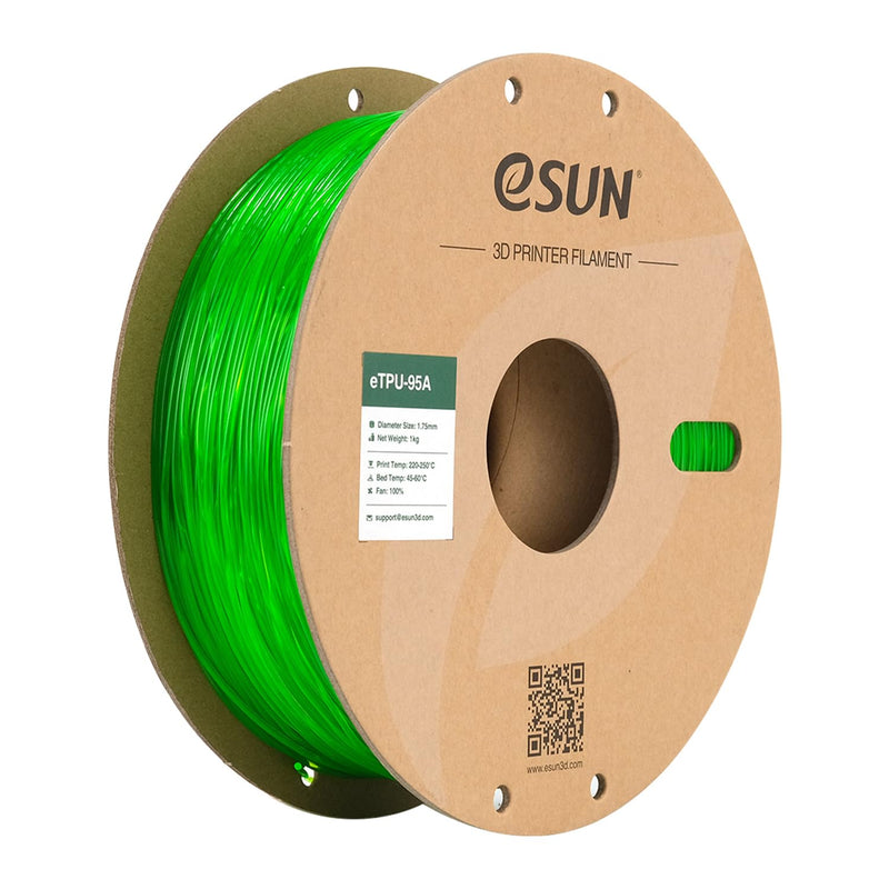 eSUN Flexibles TPU Filament 1.75mm, 3D Drucker Filament TPU-95A, Massgenauigkeit +/- 0.05mm, 1kg Spu