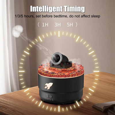 Aroma Luftbefeuchter mit LED Kanonen, Simulation Eines Vulkannebels, Persönlicher Kleine Luftbefeuch