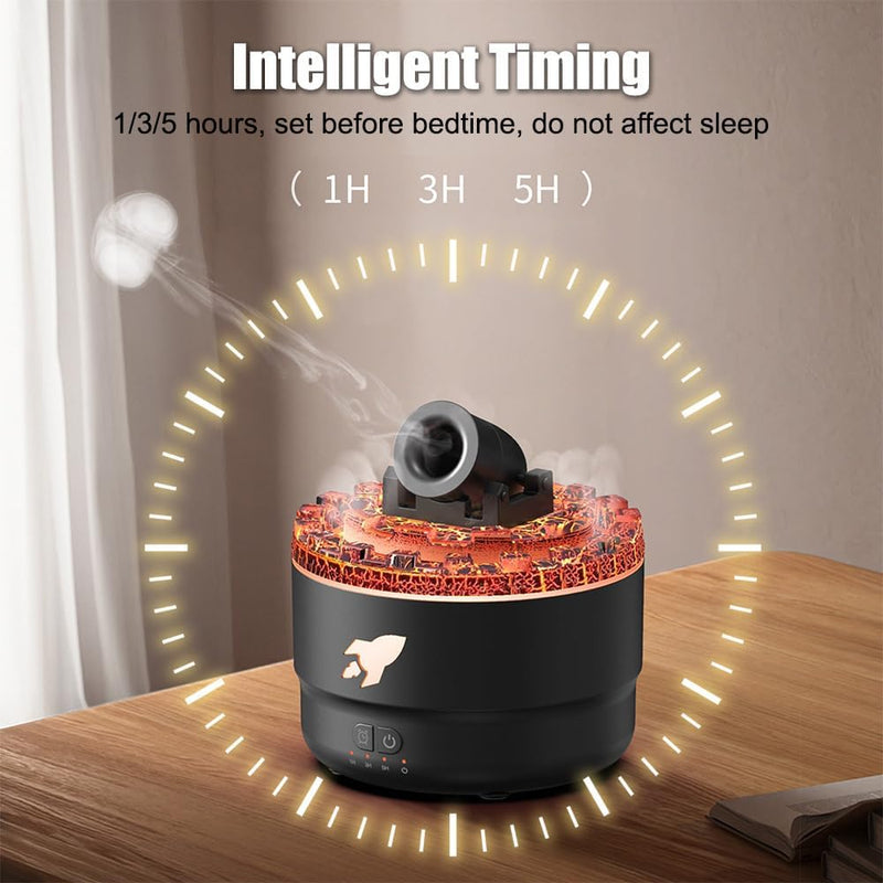 Aroma Luftbefeuchter mit LED Kanonen, Simulation Eines Vulkannebels, Persönlicher Kleine Luftbefeuch