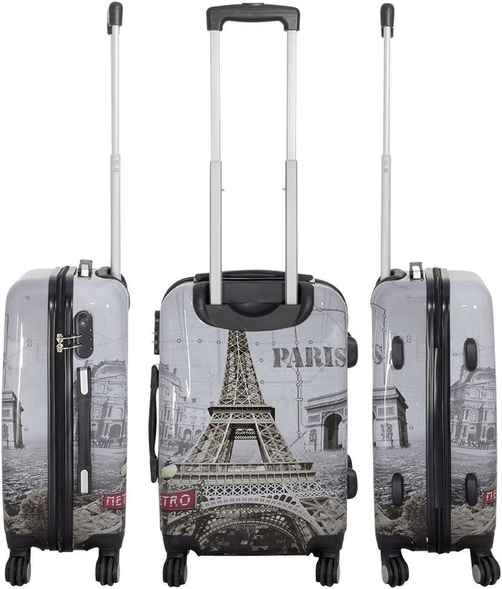 Bowatex Handgepäck Paris Eifelturm Motivkoffer Trolley mit Aufdruck 35 Li 55 cm