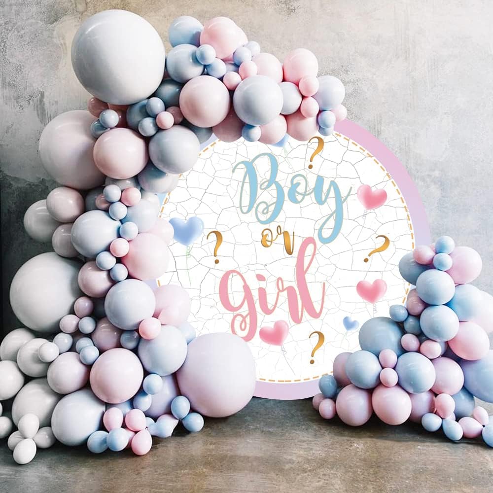 Aoihrraan 150cm Durchmesser Junge Oder Mädchen Runden Fotografie Hintergrund Süsses Rosa Baby Blau L
