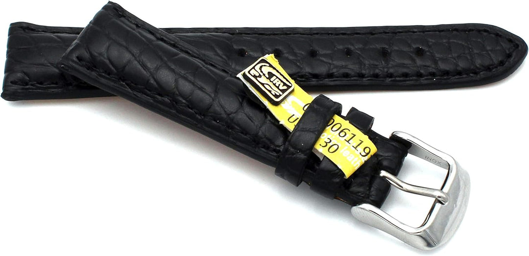 18mm XS Damenlänge Echt Alligator Vintage hangemacht in Deutschland Uhrenarmband in Schwarz