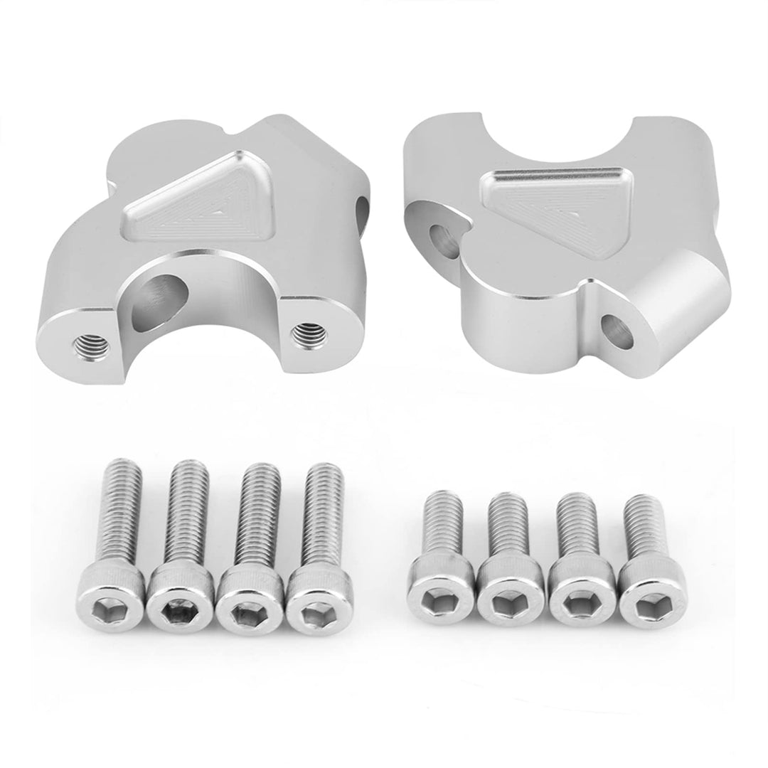 Lenker-Riser-Klemme CNC-Aluminium-Motorrad-Höhenadapter für R1200GS LC ADV 2014-2018(Silber), Silber