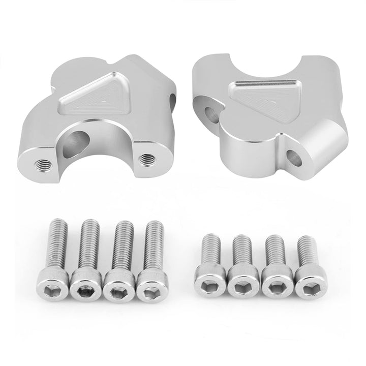 Lenker-Riser-Klemme CNC-Aluminium-Motorrad-Höhenadapter für R1200GS LC ADV 2014-2018(Silber), Silber