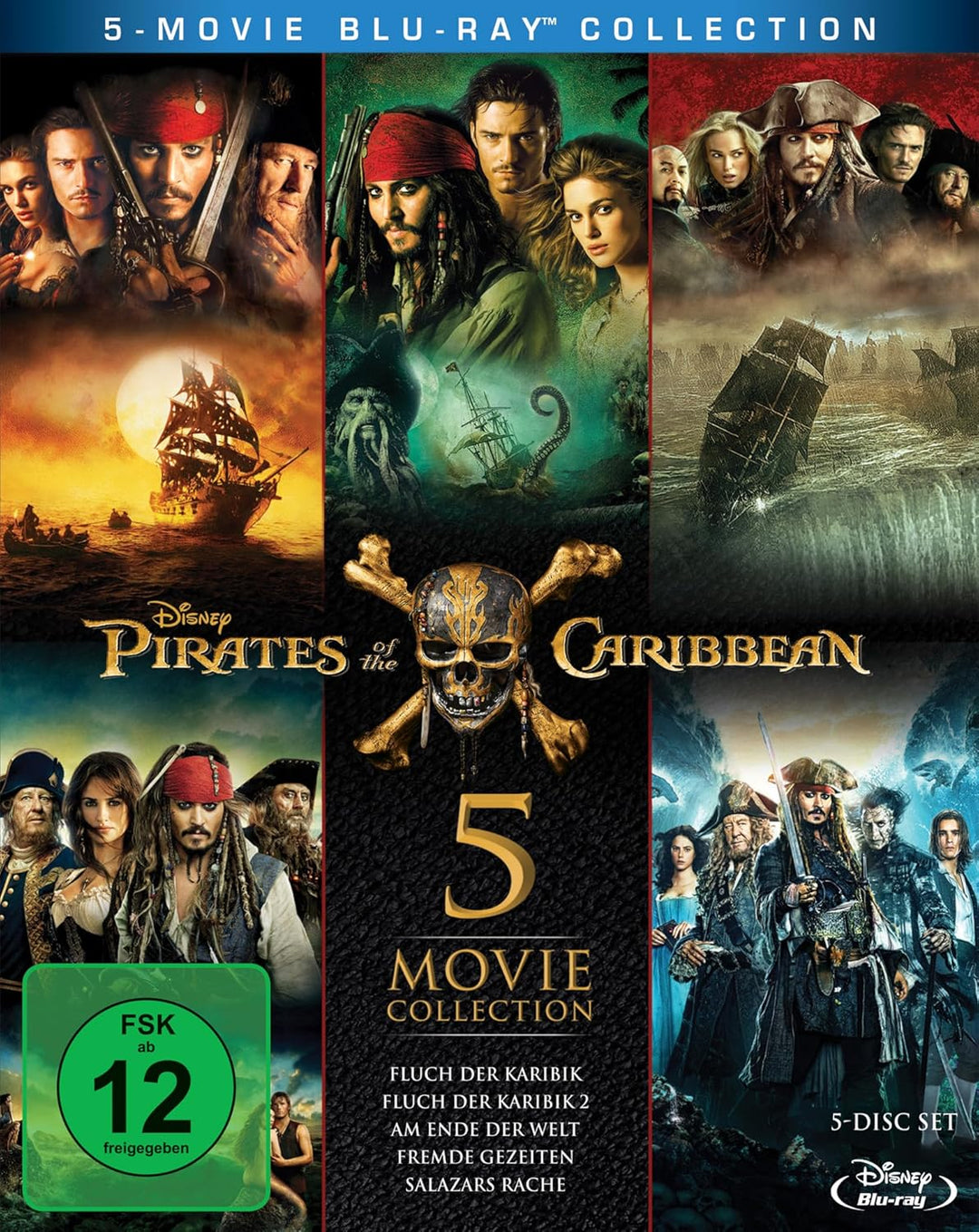 Pirates of the Caribbean 1-5 Box [Blu-ray], Blu-ray