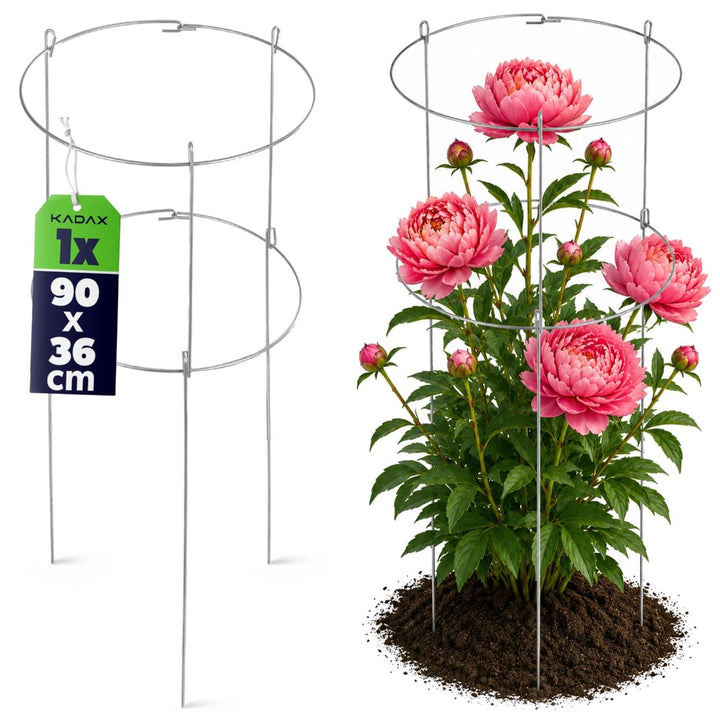 KADAX Gartenstütze aus Stahl pulverbeschichtet, Pflanzehalter, Blumenstütze, Pflanzestütze, Rankhilf