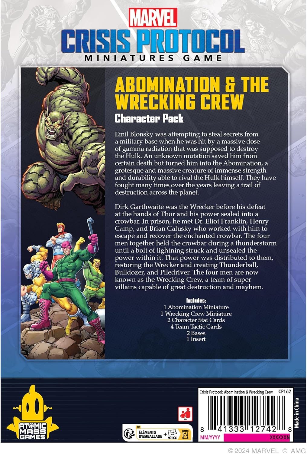 ATOMIC MASS GAMES, Marvel Crisis Protocol - Abomination & The Wrecking Crew, Charakter-Erweiterung,