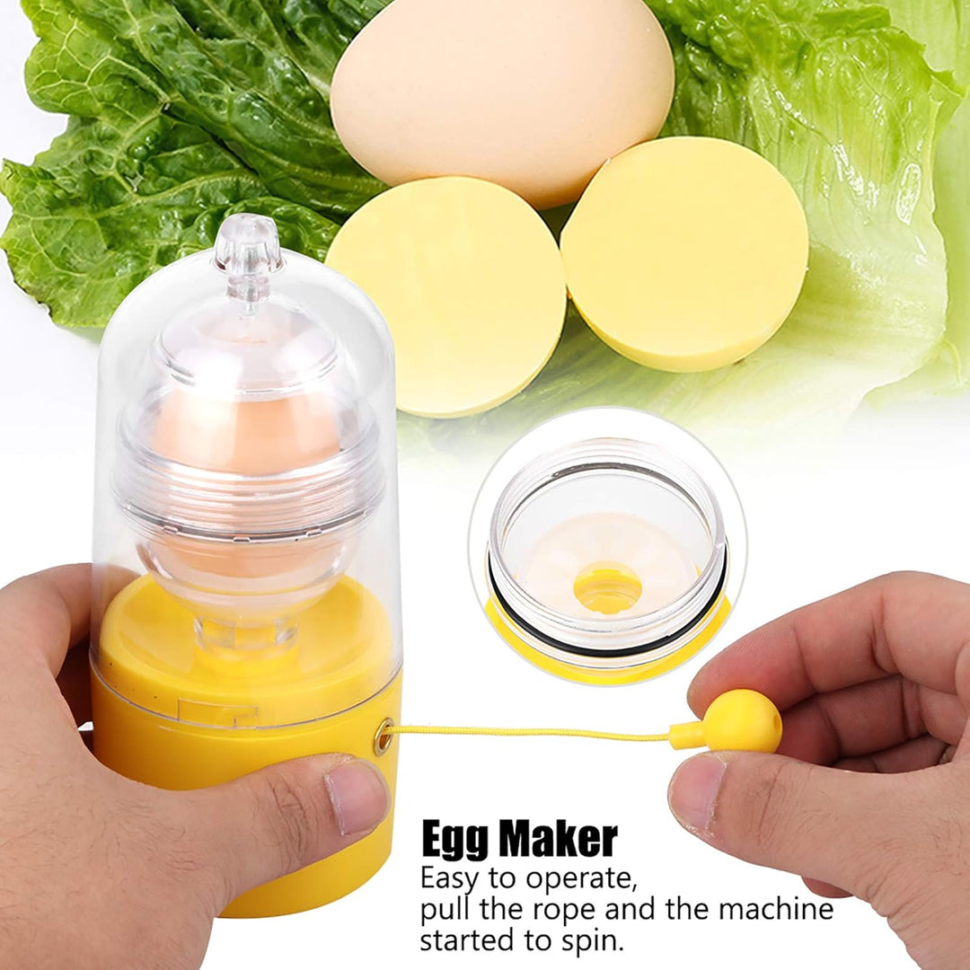 Egg Scrambler Shaker, Hand Powered Egg Scrambler Schneebesen Handbetriebener Golden Egg Maker mit Zu