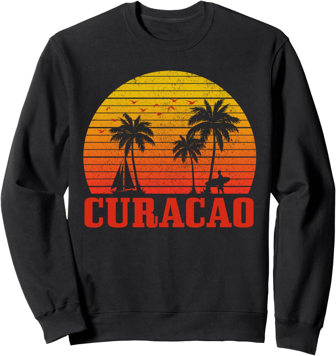 Curacao Surfer Vintage Karibik souvenir Sweatshirt
