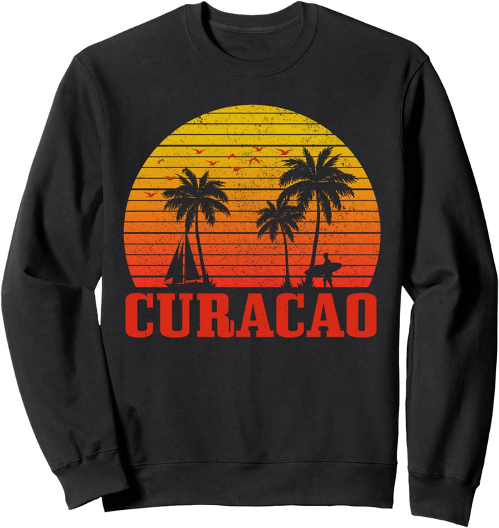 Curacao Surfer Vintage Karibik souvenir Sweatshirt