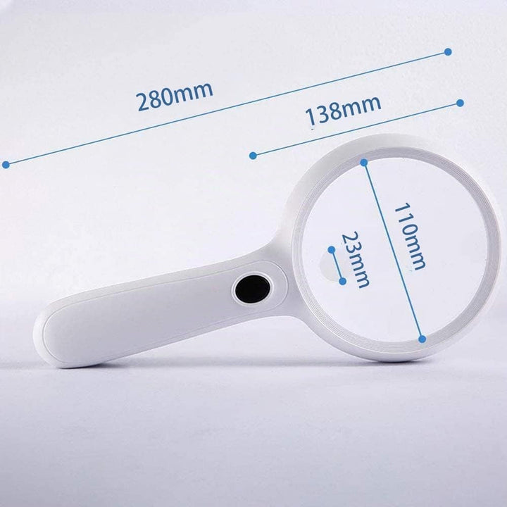 Lupe Mit Licht 60 Fach Vergrösserung - Handlupe Mit 14 LED 30X Für Senioren - Leselupe Linsentuch -