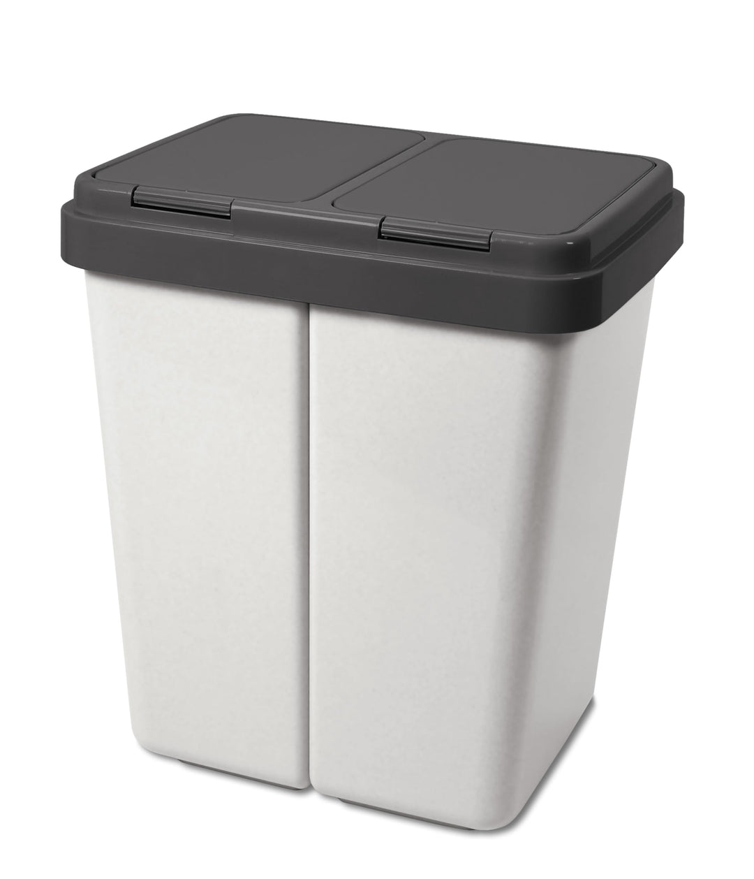 Gardissimo Duo Bin Müllbehälter Mix inkl. 2 Ersatzfedern mit Deckel 2 x 25 Liter, Kunststoff Mülleim