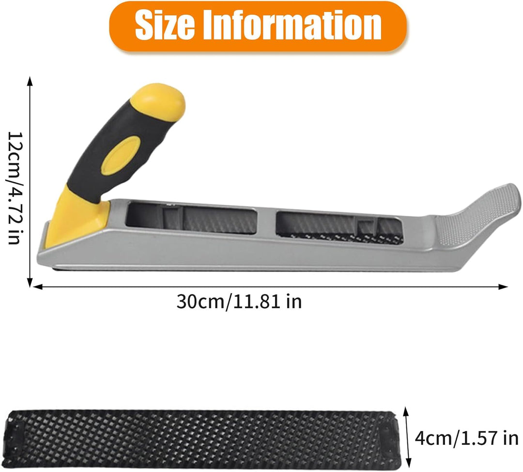 Holzbearbeitung Surform Plane Schaber Werkzeug, Ergonomischer Griff Gipskarton Kantenhobel mit 2x300