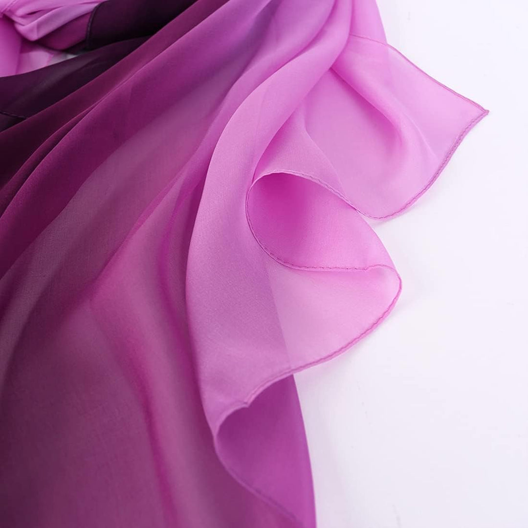 Seide DamenSchal Tie-Dye SeidenStola Farbverlauf Batik 180/110 5 Dunkel Violett, 180/110 5 Dunkel Vi