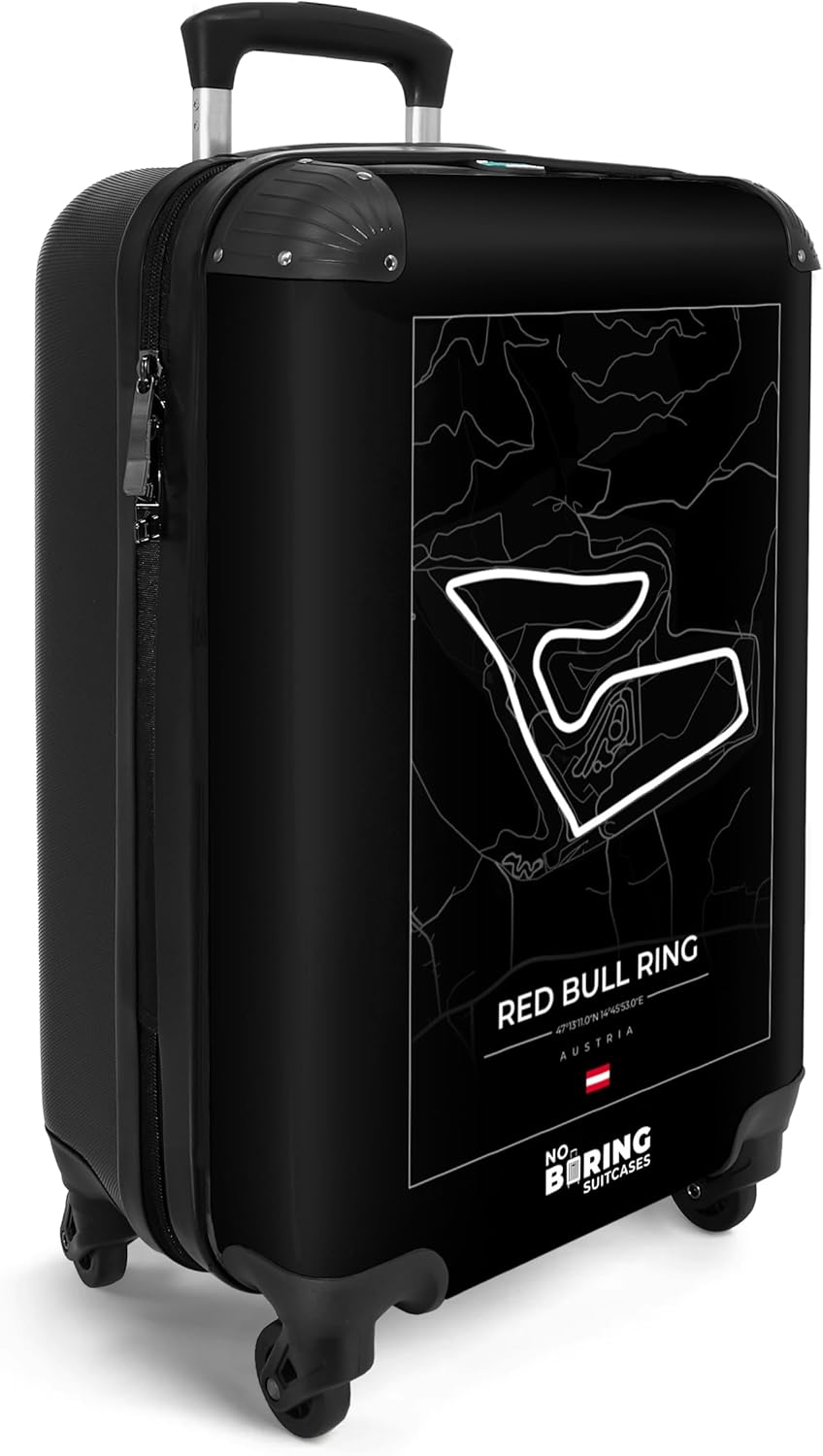 NoBoringSuitcases.com® Koffer Handgepäck Trolley Rollkoffer Kleine Reisekoffer mit 4 Rollen - Motors