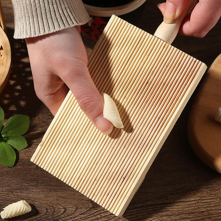 10 Stück Nudelherstellungs Set, Mit Ravioli-Stempel & Gnocchi-Brett | Inkl. Nudelholz, Teigschneider