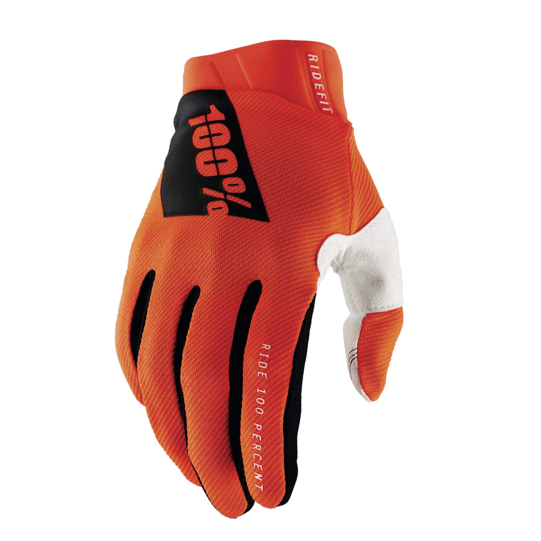 100% RIDEFIT Motocross Handschuhe - MX Dirt Bike &amp; Powersport Reitausrüstung für Herren Orange S, Or