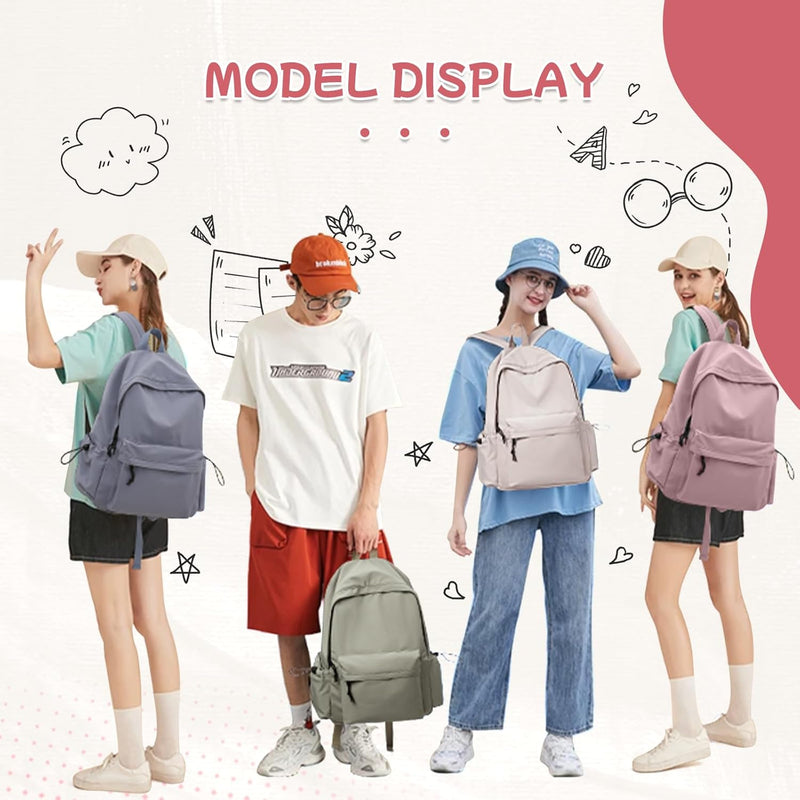 WEPLAN Schulrucksack Teenager Mädchen Rucksäcke Damen Schule Casual Schultaschen Unisex Schultasche