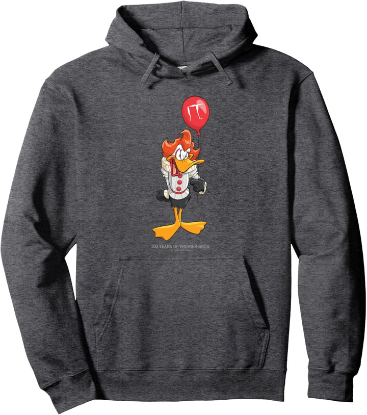 WB 100: Looney Tunes IT Mashup, Daffy Duck as Pennywise Pullover Hoodie