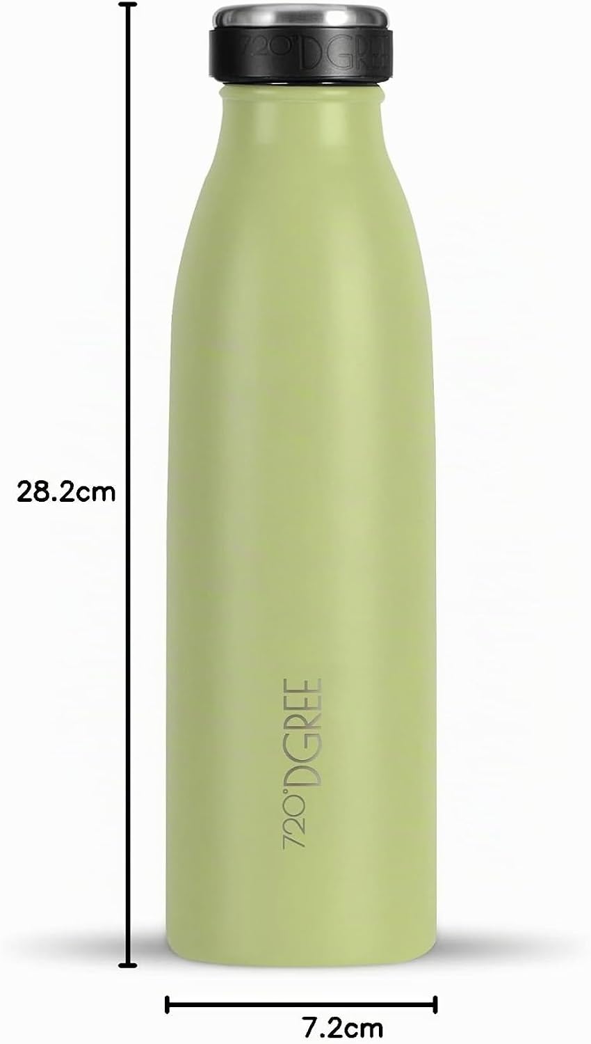 720°DGREE Edelstahl Trinkflasche “milkyBottle” - 500ml - Perfekt für Kinder, BPA-Frei, Auslaufsicher