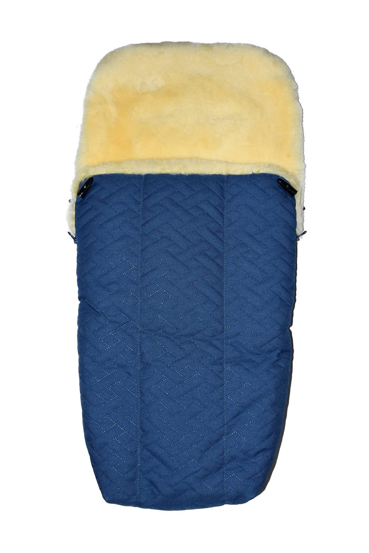 Moro-Design Lammfell Kinderwagen Fellsack Babywagen Felleinlage Fusssack Relugan Baby Fell, Blau
