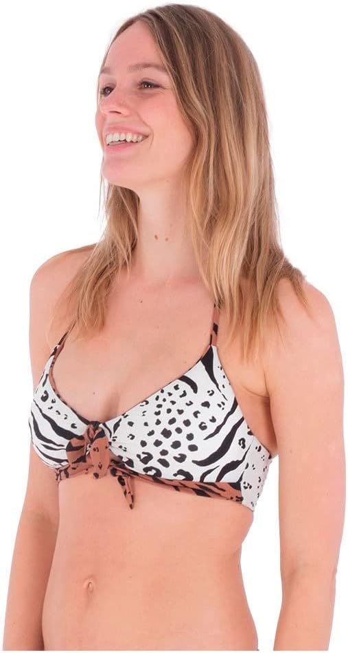 Hurley Damen Animix Revo Knot Front Halter Bikinioberteil XS Animix Latte, XS Animix Latte