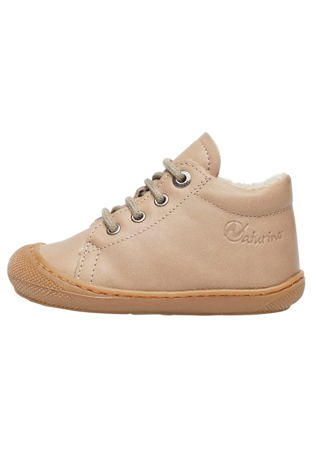 Naturino Cocoon-Lauflernschuh aus Nappaleder-Blau 19 EU Taubengrau Beige, 19 EU Taubengrau Beige