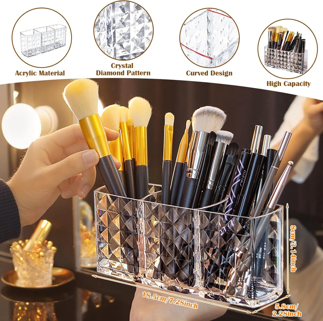 360° Drehbar Kosmetik Organizer, 3 Ebenen Make Up Schmink Organizer, Beauty Kosmetik Aufbewahrung Or