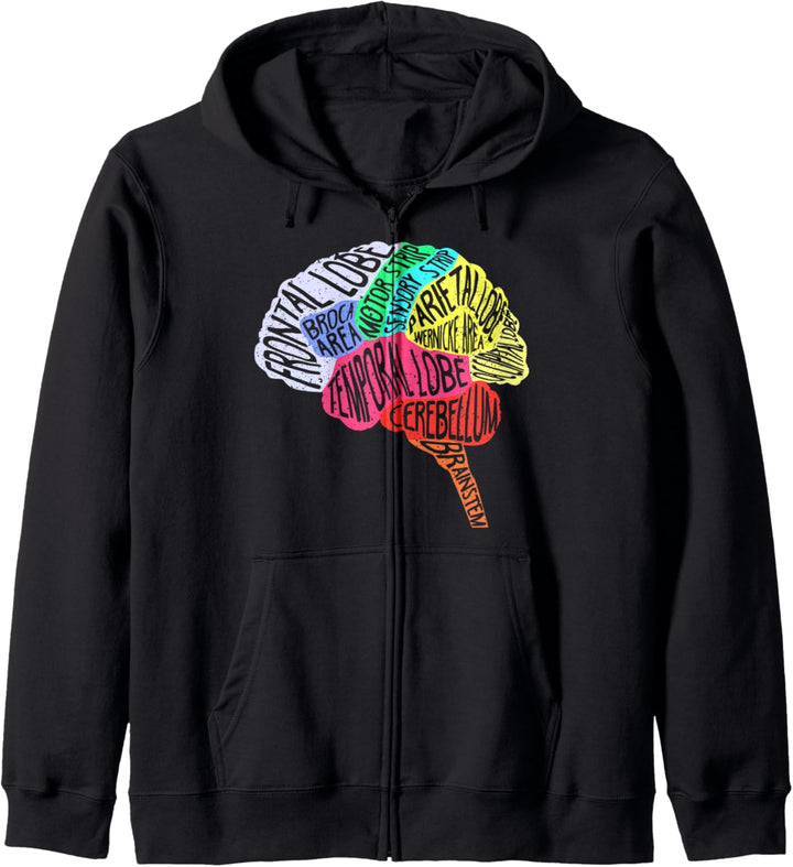 Teile des Gehirns Gehirn Anatomie Neurowissenschaft Gehirnka Kapuzenjacke