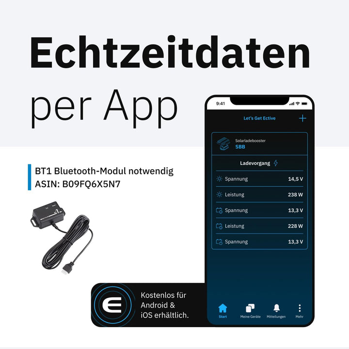 ECTIVE SBB 30 Solar-Ladebooster 30A 12V auf 12V 250Wp mit MPPT, Auto, Van 30A SBB, 30A SBB