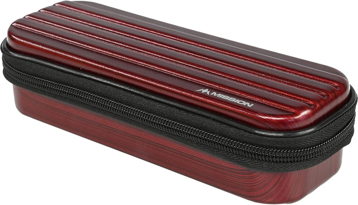 Mission Darts ABS-1 | Slimline Dartkoffer mit metallischem ABS Rot, Rot