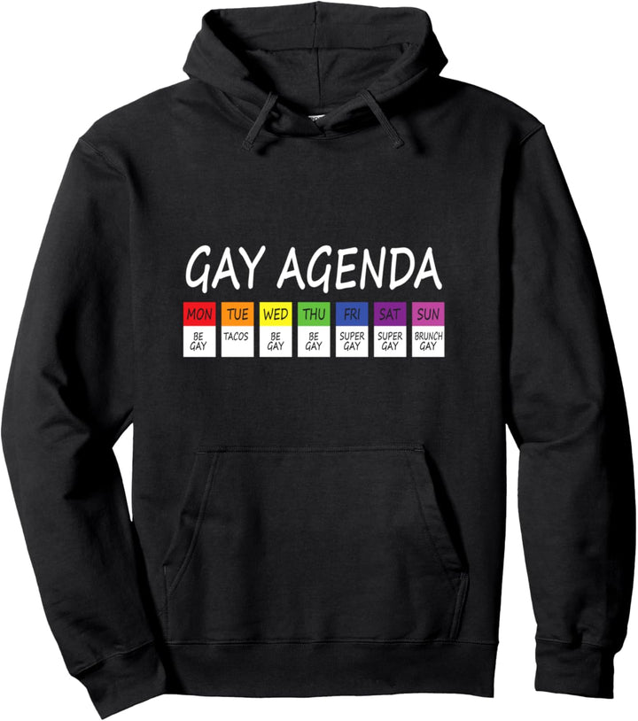 Gay Agenda CSD Pride Day outfit Lesbian LGBTQ LGBTQ+ Pullover Hoodie