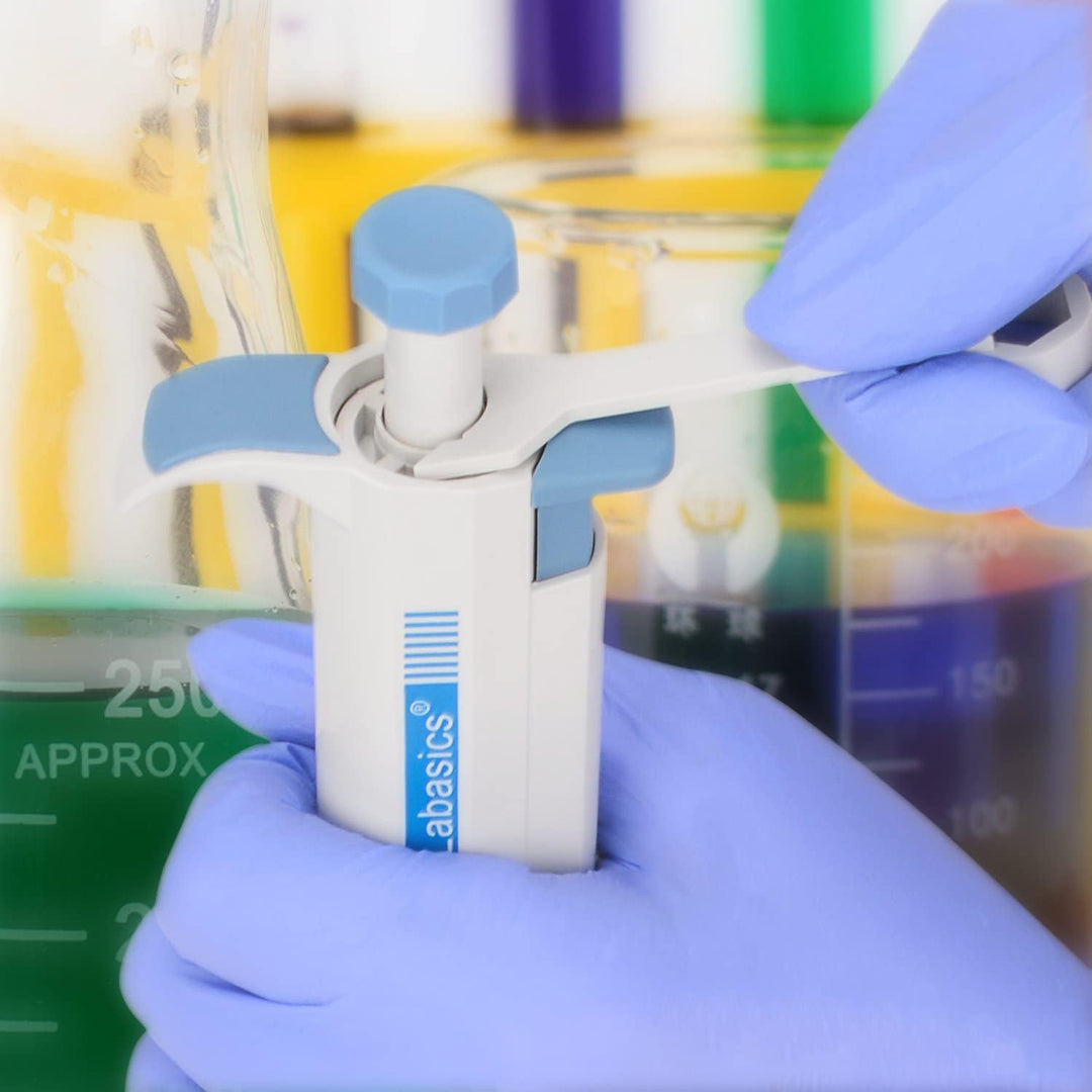 Labasics Einkanal-Pipettierhilfe, Einstellbares Variables Volumen Mikropipette Labor Pipette mit Aus