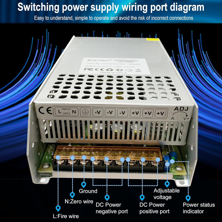 Trafo DC 24V 50A 1200W Schalternetzteil AC 110V/220V (PSU SMPS) 24Volt Transformator Industriell Ada
