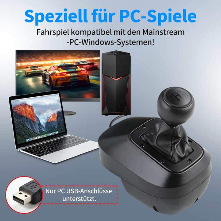 NBCP USB Driving Force Shifters für Rennspiele H Gear Shift für Logitech G29 G27 G25 G920 Thrustmast
