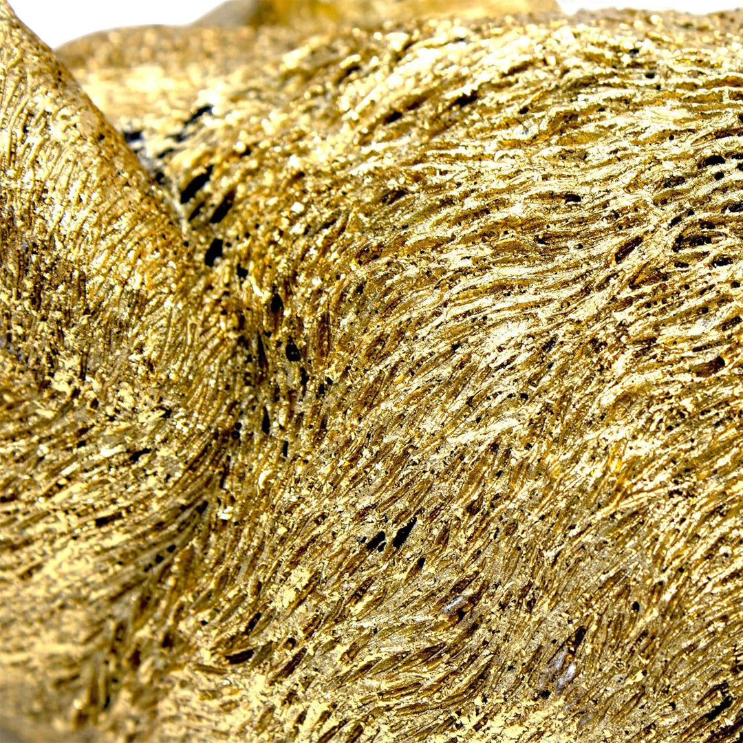 Spetebo Deko Flaschenhalter AFFE Gold - 27 x 15 cm - Halter für Weinflaschen Durstiges Tier - Tischd