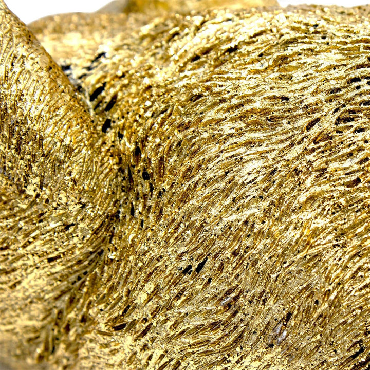 Spetebo Deko Flaschenhalter AFFE Gold - 27 x 15 cm - Halter für Weinflaschen Durstiges Tier - Tischd