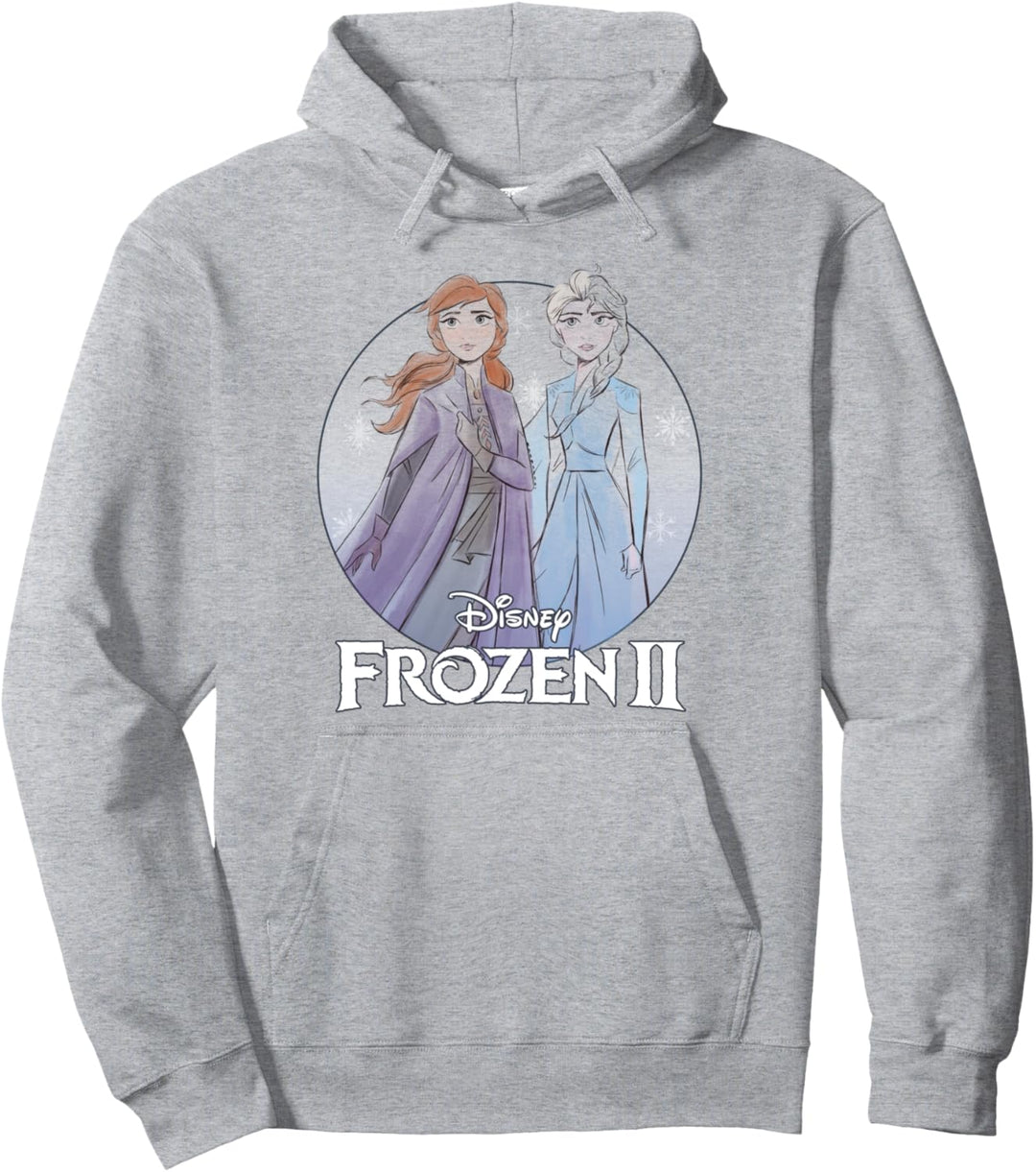 Disney Frozen 2 Anna & Elsa Watercolor Portrait Pullover Hoodie