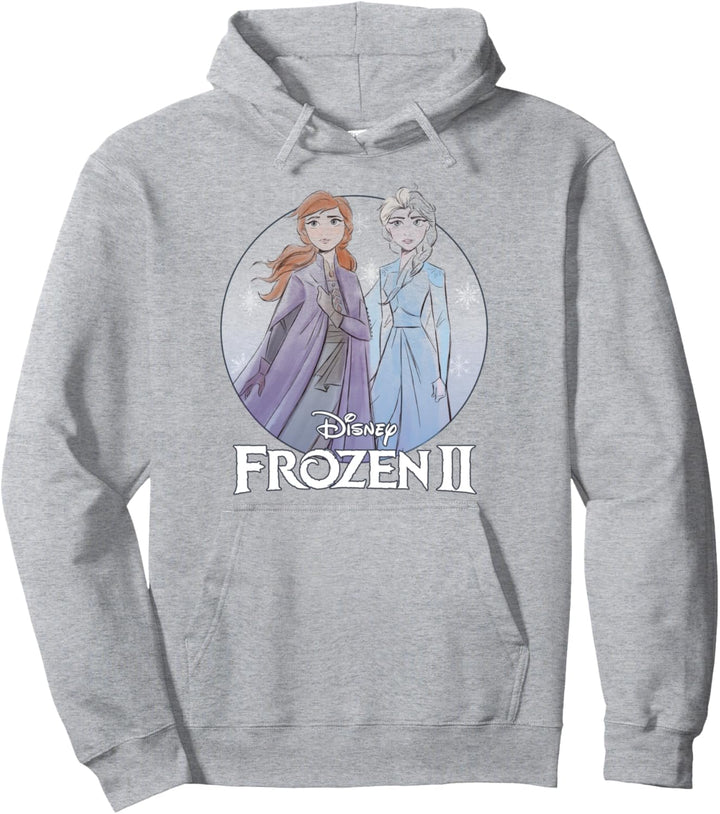 Disney Frozen 2 Anna & Elsa Watercolor Portrait Pullover Hoodie