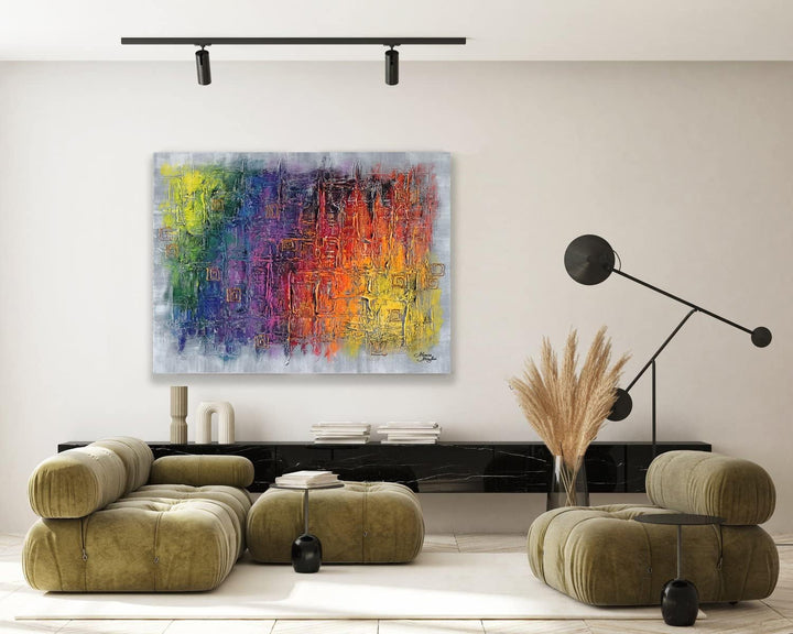Monica Mirafiori I 100% HANDGEMALT I Gemälde Nocturno 100x70cm | Gemälde Handgemalt | Acrylgemälde |