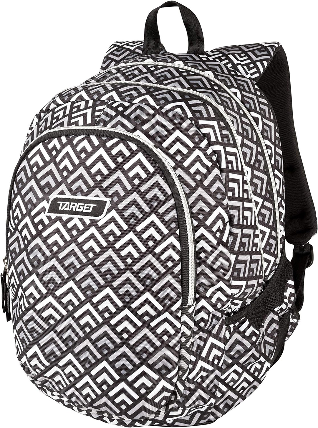 TARGET BACKPACK 3 ZIP DUEL GREY PYRAMIDS 26297