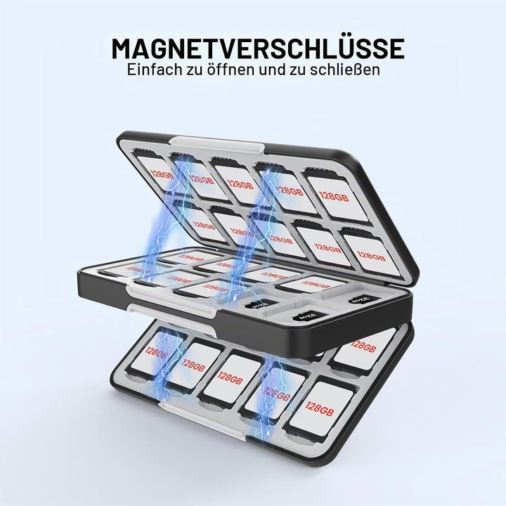 HEIYING Speicherkarten Etui für SD Karten und Micro SD Karten,tragbarer SD SDHC SDXC Micro SD Karten