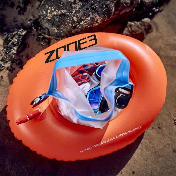 ZONE3 Recycled On The Go Swim Safety Buoy SA24OGSB113 - Hi-Vis Orange