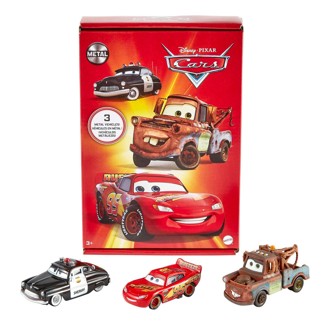 Mattel Disney Pixar Cars - Disney Pixar Fahrzeuge Radiator Springs 3er-Packung, beliebte Die-Cast-Fa