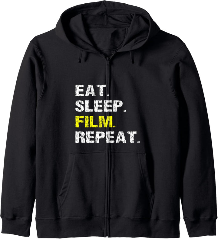 Eat Sleep Film Repeat Movie Lover Schauspieler Regisseur Kapuzenjacke