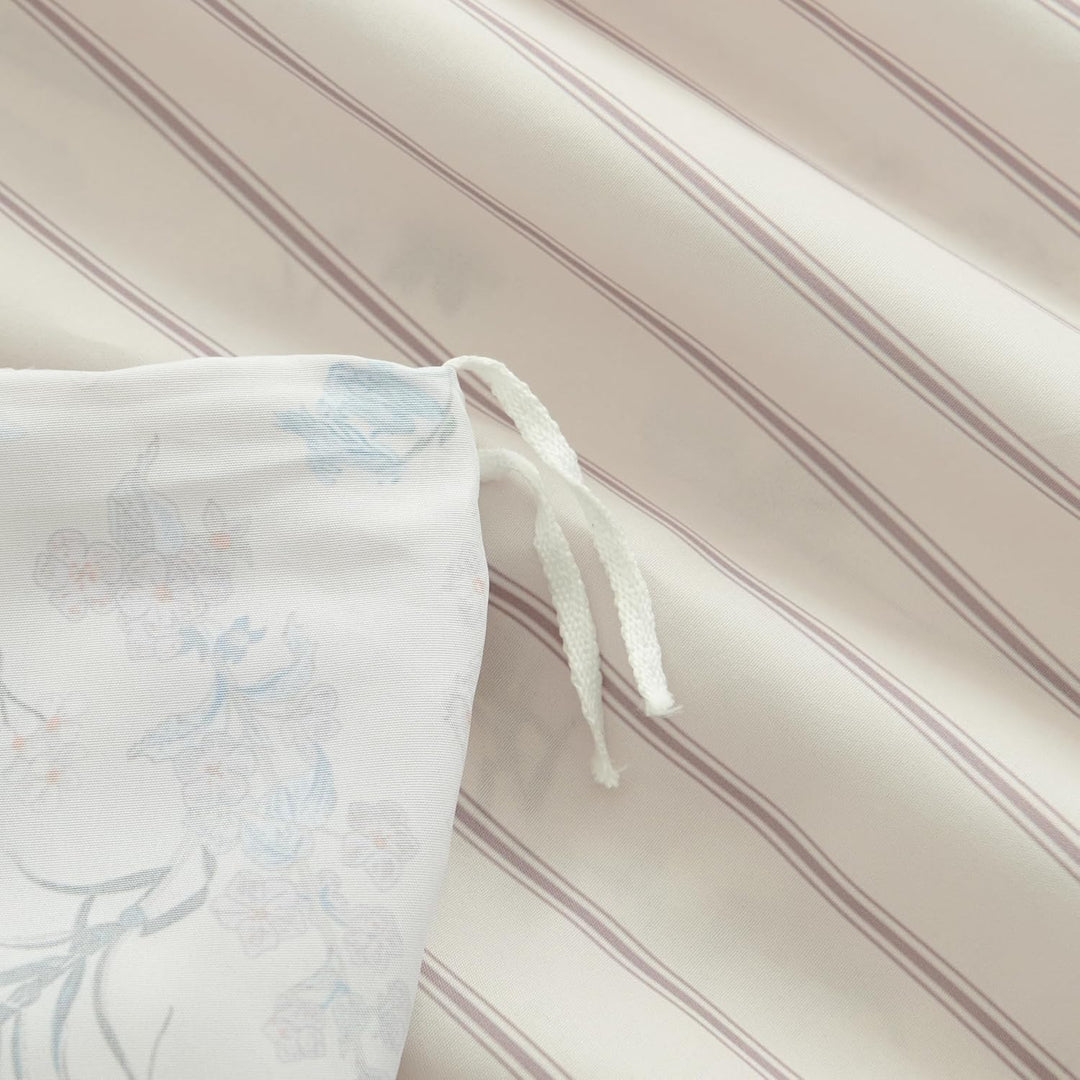 Freyamy Blumen Bettwäsche 135x200 2tlg, Aesthetic Botanisches Wende Bettwäsche-Set aus Gewaschener M